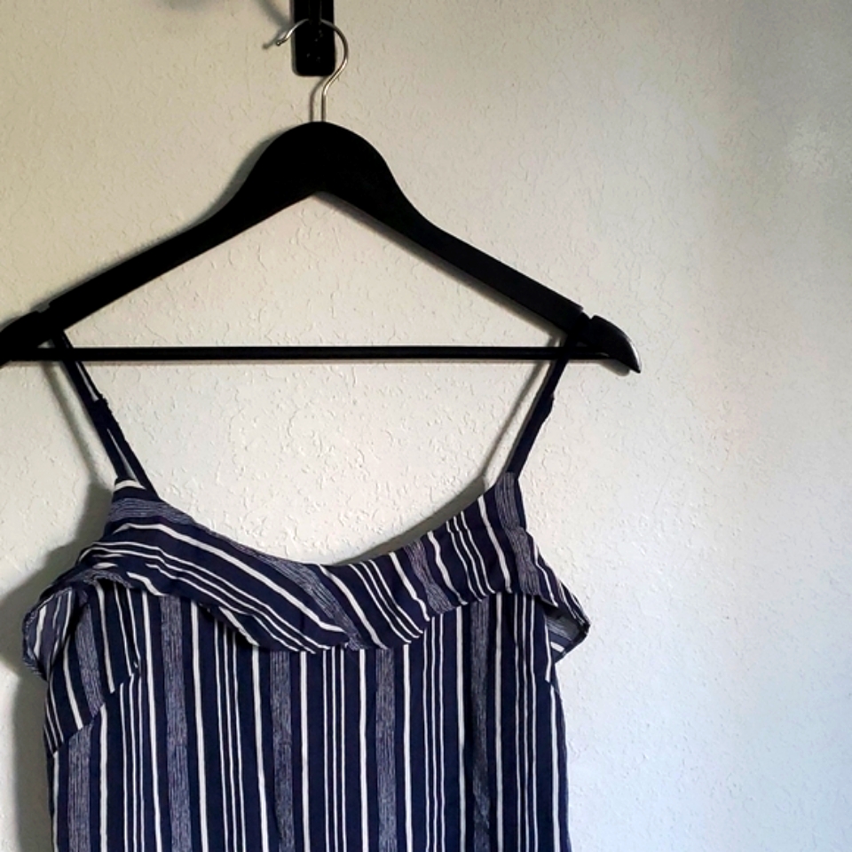 Ann Taylor Loft Navy & White Stripe Jumper 10p